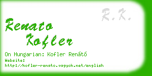 renato kofler business card