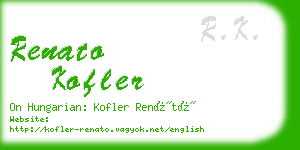 renato kofler business card